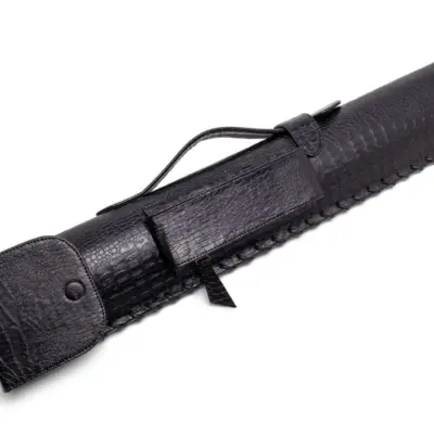 Колчан для трійного більярдного кийка з бічною кишенею чорним 1 кубком. изображение