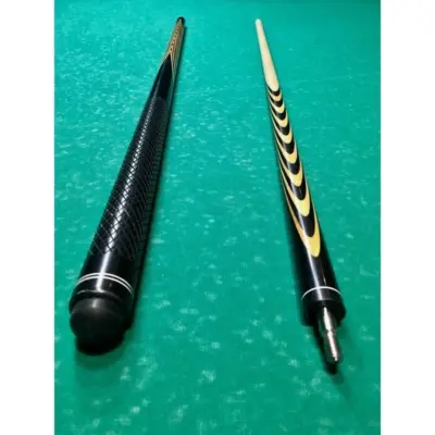 Бильярдный кий 17 запилов черный граб+белинго насечка изображение