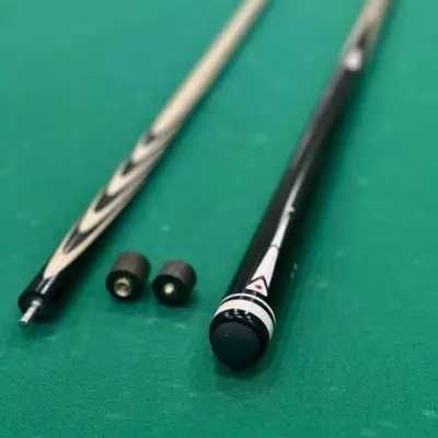 Бильярдный кий 10 запилов Черный граб инкрустация изображение