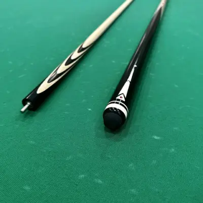 Бильярдный кий 8 запилов Черный граб инкрустация изображение