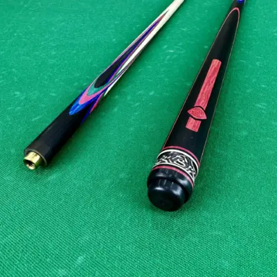 Більярдна підказка Квітка (папуга) чорна-синя-зелена-багряна граб 4 балки натягу AS изображение