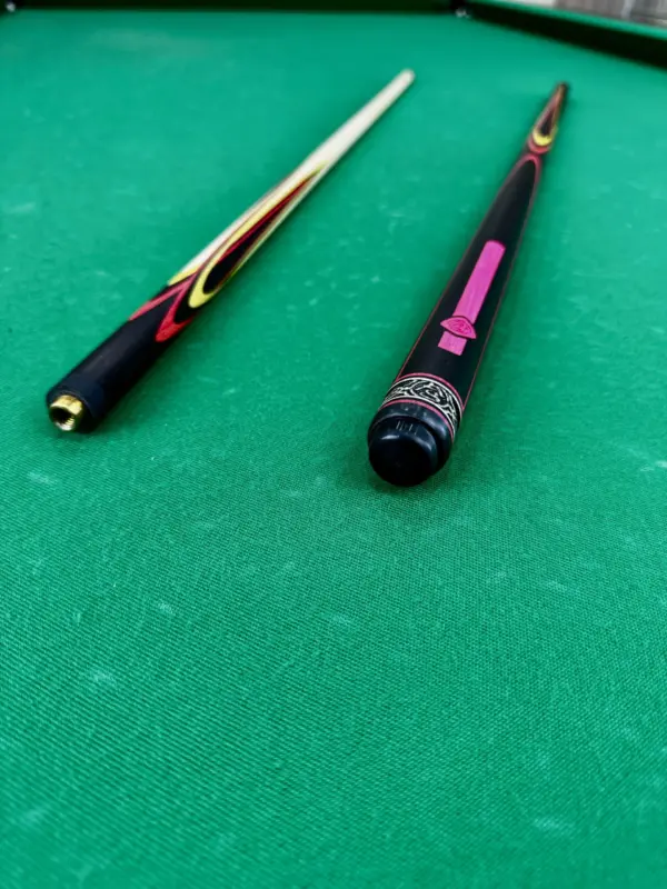 Більярдний кий Квітка (папуга) чорний + жовтий + багряний граб 4 радіальна напруга AS (1)|Більярдний кий Квітка (папуга) чорна+ жовта + багряна граб 4 променева натяг AS (2)|Більярдний кий Квітка (папуга) чорна+ жовта + багряна граб 4 натягнута AS (3)|Більярдна кий Квітка (папуга) чорна+ жовта + багряна граб 4 радіально напружена AS (4)