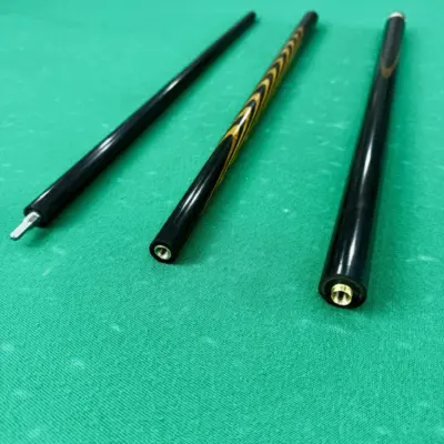 Більярдний кий, тричастинний з 9 вирізів, чорний граб Лапачо чорний стрижень изображение