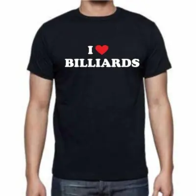 Футболка черная “Я люблю бильярд” M изображение