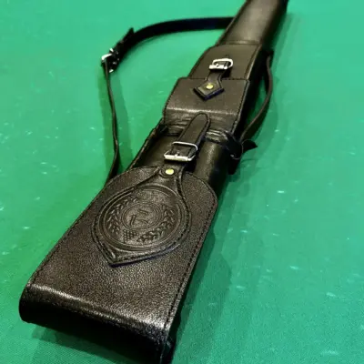 Сагайдак для більярдного кия КЛАСИК чорний шкіряний 1шт изображение