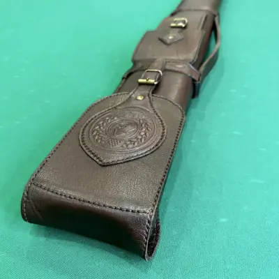 Сагайдак для більярдного кия КЛАСИК коричневий шкіряний 1шт изображение