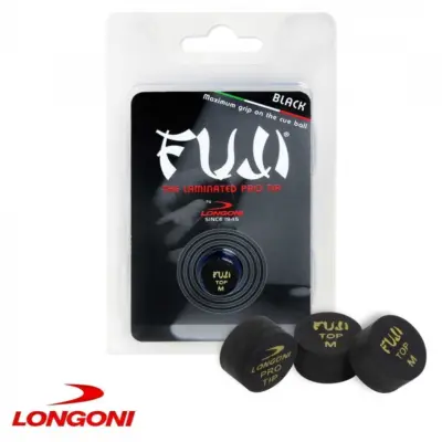 Наклейка для кия Longoni Fuji Black 13мм Medium изображение