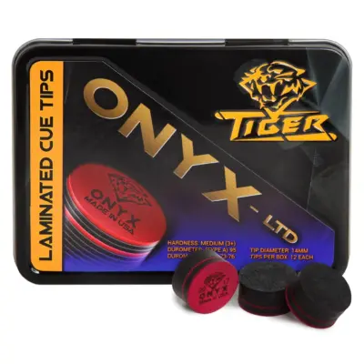 Наклейка для кия TIGER ONYX LTD Ø13ММ MEDIUM 1шт изображение