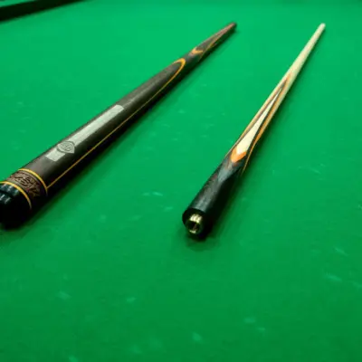 Більярдний кий: квітка венге (папуга) + сірий + жовтий граб 4 радіальне натягування AS изображение