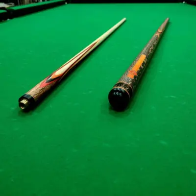 Більярдний кий Квітка (папуга) Чорна змія + чорна + червона + помаранчева граб 4 променів натяг AS изображение