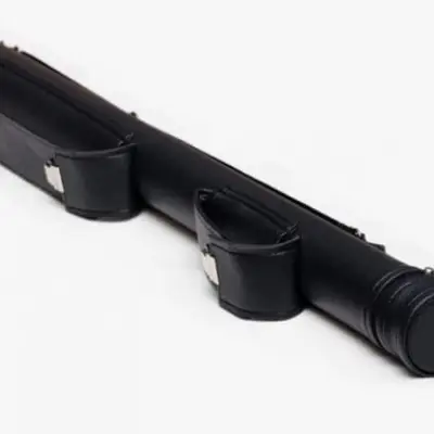 Тубус для більярдного кия тубус 2 кишені чорна гладка з подовжувачем изображение