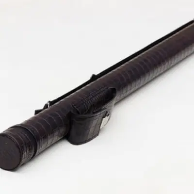 Тубус для бильярдного кия с карманом замок крокодил шоколад 1шт. изображение