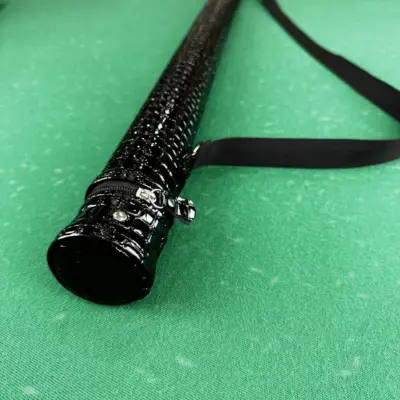 Тубус для бильярдного кия Super Diamond 2/3 крокодил черный глянец 1шт. изображение