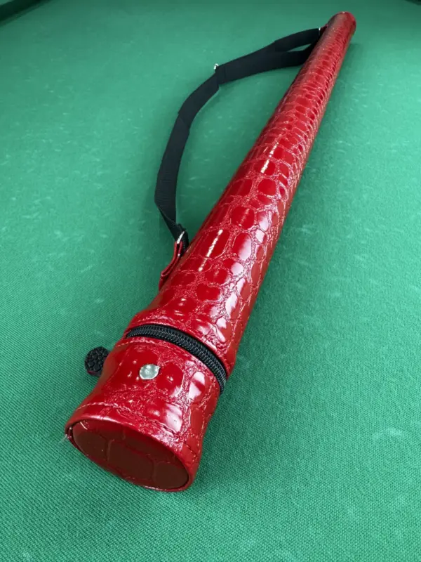 Тубус-для-білярдного-кія-супер-діамант-без-кармана-красний-крокодил-2-луска