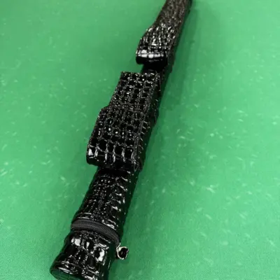 Тубус для більярдного кія Super Diamond дві кишені на пристібках крокодил глянець 1шт. изображение