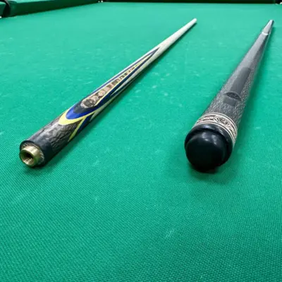 Більярдний кий Квітка (папуга) Змія чорна+жовта+синя+чорна граб 4-променевий натяг AS изображение