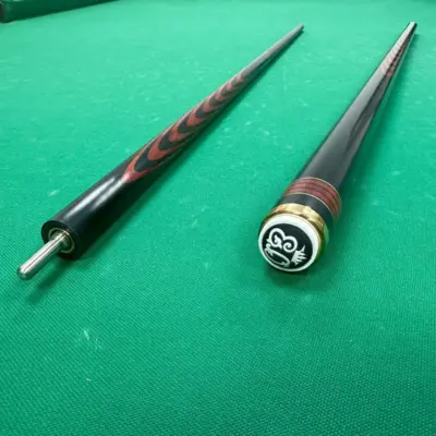 Більярдний кий 36 вирізів, чорний граб + падук чорний стрижень Онищенко изображение