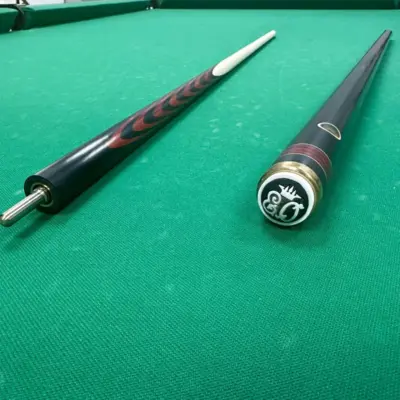 Більярдний кий, 35 вирізів, чорний граб + падук Онищенко изображение