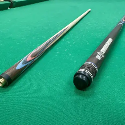 Більярдний кий квітка (папуга) Палисандрово-червоно-синьо-сіре граб 4-променевий натяг AS изображение