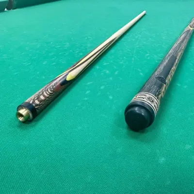 Більярдний кий Квітка (папуга) Змія чорний-падук-жовто-чорний граб 4-променевий натяг AS изображение