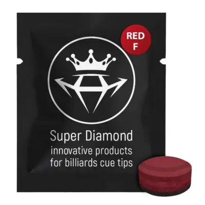 Наклейка для більярду з волокнистою сферою SUPER DIAMOND red 1 шт. изображение