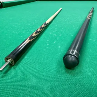 Більярдний кий 10 вирізів, чорний граб + зебра изображение